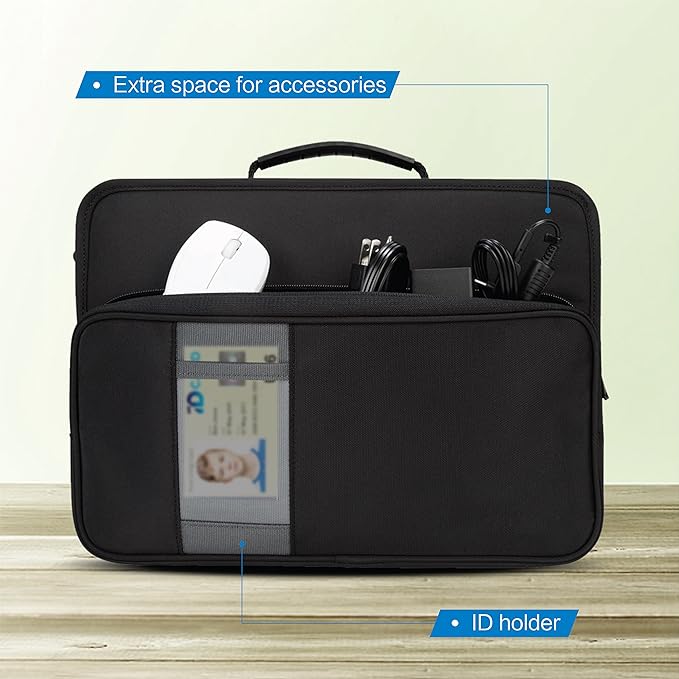 iBenzer 20 PackStay in 2.0 13 Inch Shockproof Protective Always On Laptop Sleeve Case for 13.3 MacBook, Chromebook, Surface, Ultrabook, Black LS-BPS-0113BK
