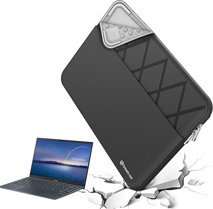 Smatree Laptop Sleeve for 14.5 inch ASUS Zenbook Pro 14 OLED UX6404, Case with Accessory Pocket, YKK Zipper, Patented Super-Corner Design (E466)