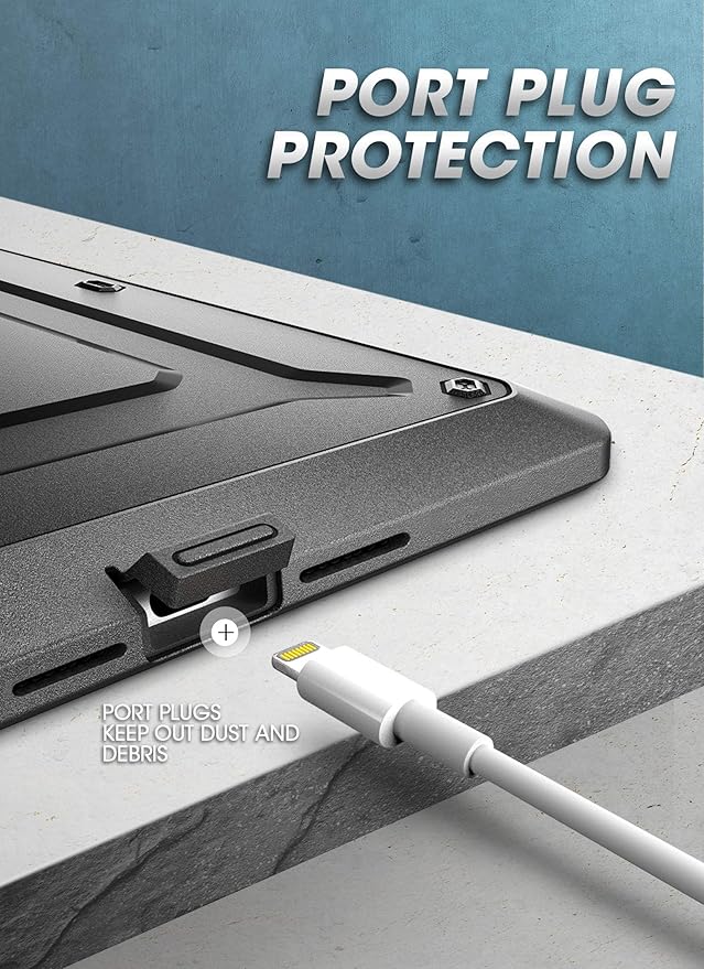 SUPCASE for iPad 9th Generation Case with Screen Protector (Unicorn Beetle Pro), [Built-in Stand] Heavy Duty Rugged Protective Case for iPad 10.2 9th / 8th / 7th Generation (2021/2020/2019), Black