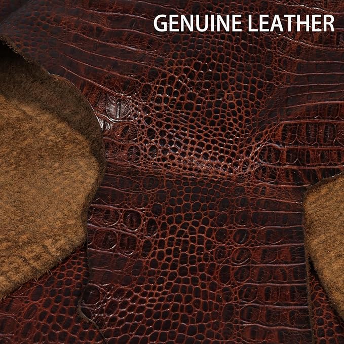 Gexmil Leather Case for iPad Pro 12.9 Inch Case 6th/5th/4th/3rd Generation 2022/2021/2020/2018 with Pencil Holder,Genuine Leather Folio Cover Shockproof Auto Sleep/Wake,Brown Crocodile