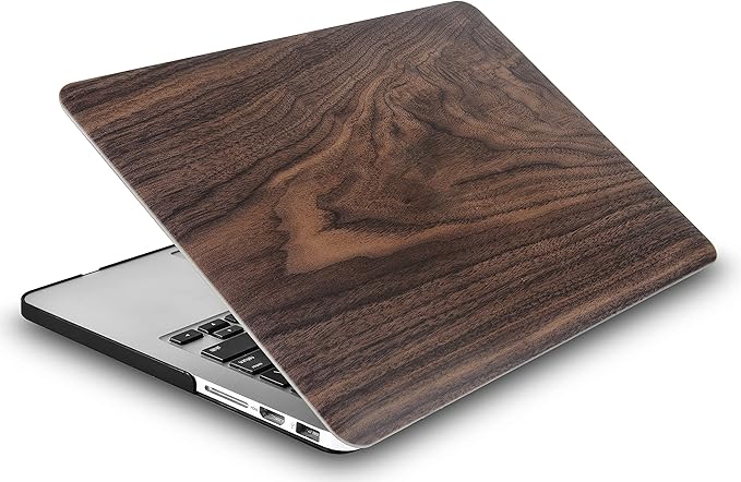 KECC Compatible with MacBook Air 13 inch Case 2010-2017 Release (Old Version) A1466 A1369 Plastic Hard Shell for MacBook Air 13.3 inch, Walnut Wood