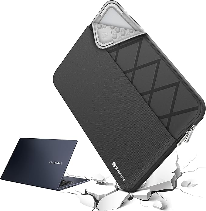 Smatree 14 inch Laptop Sleeve for ASUS ExpertBook B2 Flip B2402F/ExpertBook B2 B2402C, ASUS Protective Laptop Case with Accessory Pocket, YKK Zipper, Patented Super Corner Design (E617)