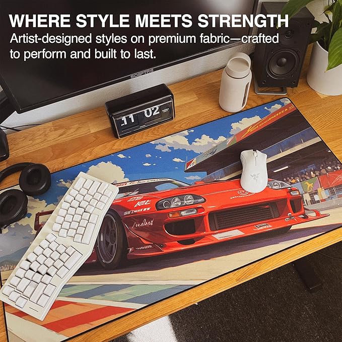MPCO. Original Large Gaming Desk Mat – 36" x 17" Aeroglyde Manga Motors Tetsus-Toyota Full Desk Mouse Pad for Smooth Precision – Non-Slip, Washable Extra-Large PC Mouse Pad for Gaming Sessions