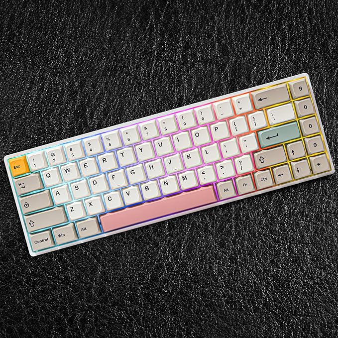 Guffercty kred 9009 Retro XDA Profile Keycaps Set - Minimalist Dye-Sub PBT Compatible with 60%/65%/75%/96% Mechanical Keyboards (9009-XDA)