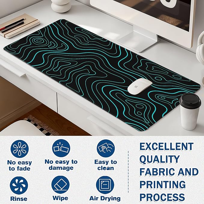 Extended Mouse Pad for Gaming & Office - 31.5"x11.8" Large Desk Mat with Smooth Surface and Stylish Design for PC, Home Office Decor, and Work