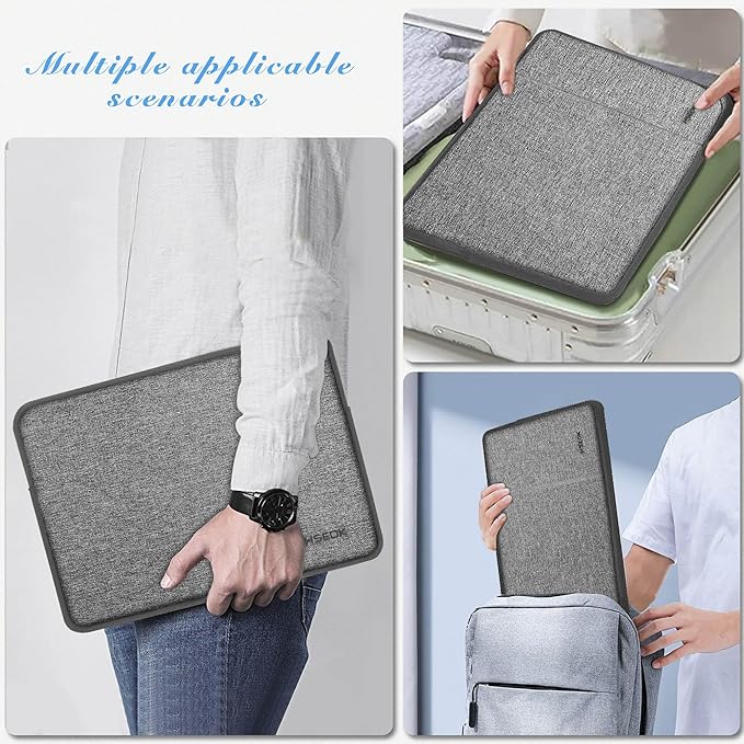 Hseok Laptop Case 13.3-14 Inch Sleeve, Water-Resistant Computer Bag Compatible with MacBook Neo/Pro 14" M5/M4/M3/M2/M1 and All 13.3" Mac Air/Pro, XPS 14 and Most Popular 13.3"-14" Notebook，D02G05
