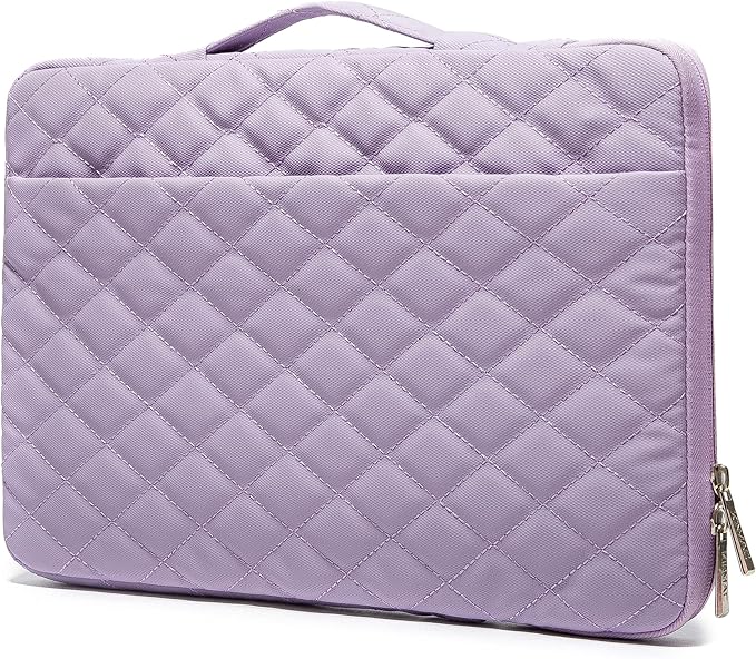Kinmac 360° Protective Laptop Sleeve Case Bag Cover with Handle for MacBook Air 15 inch, and 15 inch-15.6 inch HP,Lenovo,Dell,ASUS,Acer Notebook Computer (Purple Embroidery)