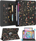 Kidcube for Samsung Galaxy Tab S6 Lite Case 10.4 Inch 2024/2022/2020 - Women Girls Cute Rotating Stand Folio Cover with Pencil Holder & Card Slot Flowers Floral Unique Design Cases for Tab S6 Lite