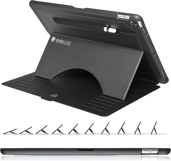 ZUGU CASE 2017/2015 iPad Pro 12.9 inch (Old Model) 1st & 2nd Gen Case Prodigy X, Very Protective But Thin, Convenient Magnetic Stand, Sleep/Wake Cover for Men & Women, Black