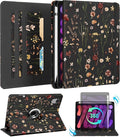 Kidcube for iPad mini 7 Case A17 Pro 2024, for iPad mini 6th Generation Case 8.3 Inch - Women Girls Cute Rotating Stand Folio Cover with Pencil Holder & Card Slot Girly Flowers Floral Unique Cover