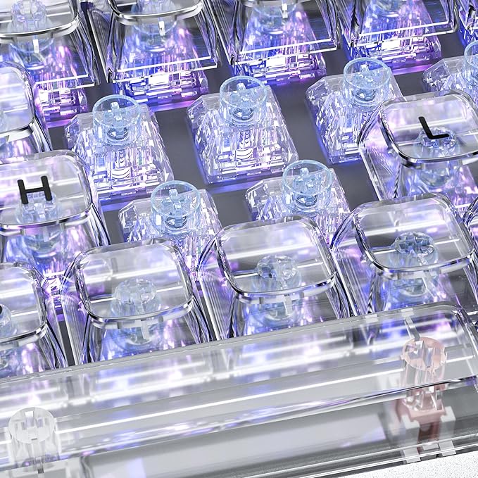 Kailh Box Jellyfish PRO Fully Transparent RGB Linear Mechanical Keyboard（Dream Jellyfish 108pcs）
