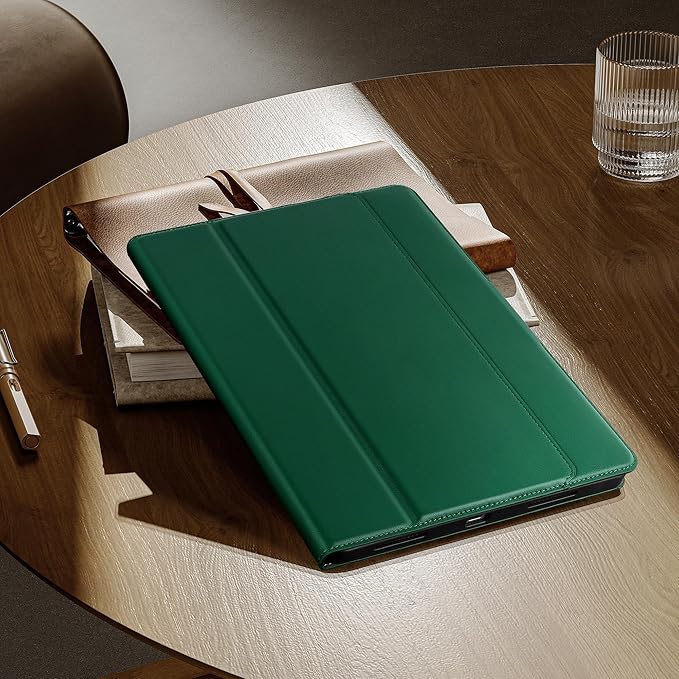 auaua Case for iPad Pro 13 Inch (M5/M4) 2025/2024, with Pencil Holder and Pocket, Multiple Viewing Angles, Magnetic Closure, Auto Sleep/Wake (Green)