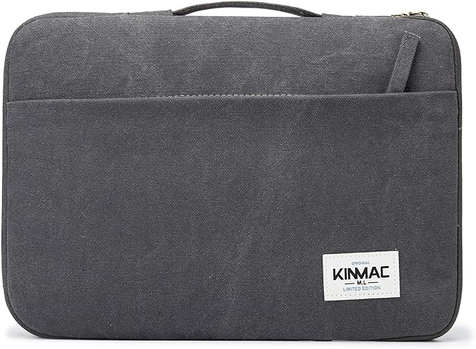 Kinmac 360° Heavy Duty Protective Laptop Computer Sleeve case Bag Cover with Handle for MacBook Pro 14 inch,14 inch-14.4 inch HP Lenovo Dell ASUS Acer Laptop (Grey)