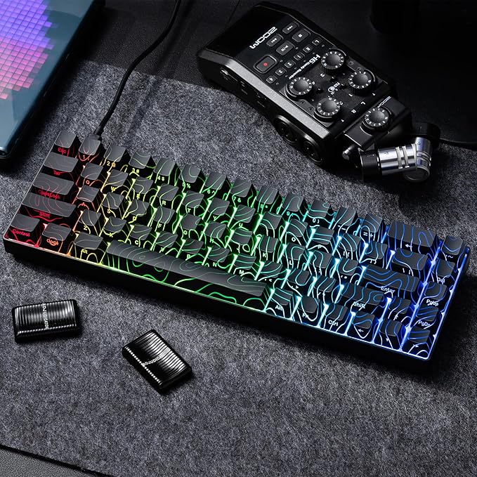 XVX HE68 Max Rapid Trigger Keyboard 60% Percent,Hall Effect Keyboard with Gateron Magnetic Jade Max Switch,CNC Aluminum Frame Custom Mechanical Key Board for PC/Laptop/Xbox/PS4/PS5, Black Phantom