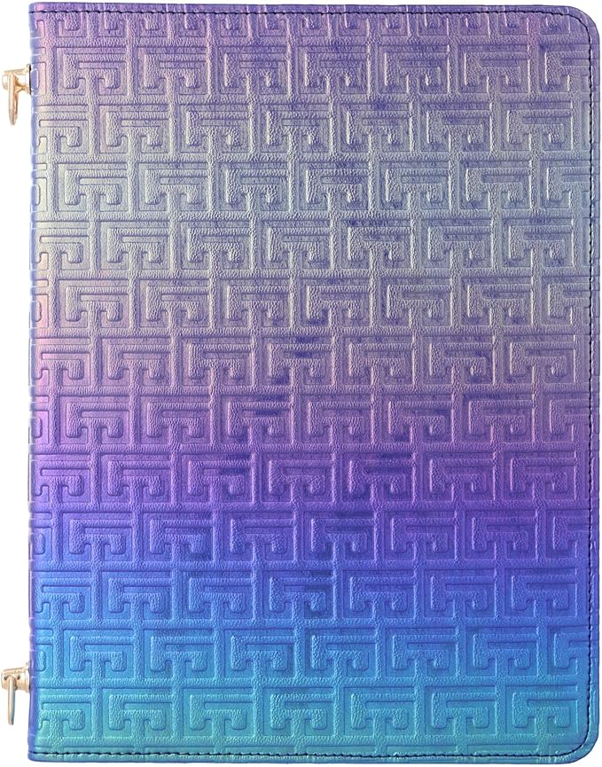 Shiny Case for iPad 6th/5th Gen 9.7 Inch (2018/2017), iPad Pro 9.7"/Air 2, Techcircle Crossbody Iridescent Folio Stand Multi-Pocket Wallet Case with Pencil Holder+Hand/Shoulder Strap, Shiny Indigo