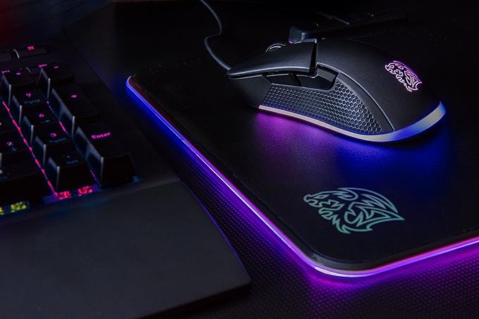 Thermaltake Tt Esports IRIS Optical 16.8 Million Color RGB Aura Illumination 9 Lighting Effects 5000 DPI PMW3325 Sensor Ergonomic Software-Controlled Gaming Mouse MO-IRS-WDOHBK-04