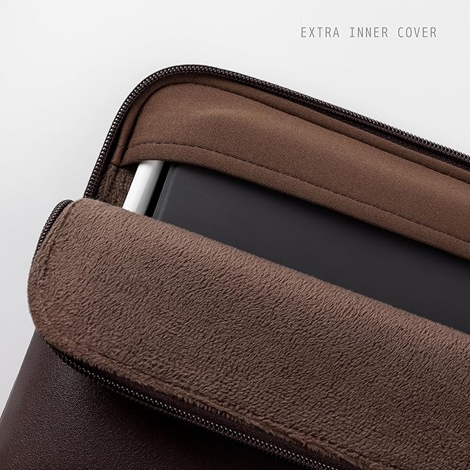 Comfyable Tablet Sleeve Compatible with iPad Air 11" M4 2026, iPad Pro 11 Inch M5 & Smart/Magic Keyboard with Pencil Holder-PU Leather Bag Water-Resistant Slim Case - Chocolate