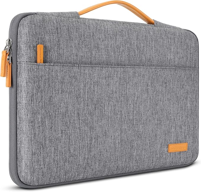 DOMISO 14 inch Laptop Case Sleeve Protective Cover Compatible with 15 inch MacBook Air M4 M3 M2,MacBook Pro,14-15 inch HP Dell ASUS Lenovo Chromebook,Waterproof Computer Cases Bag with Handle,Grey