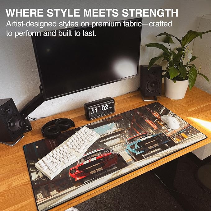 MPCO. Original Large Gaming Desk Mat – 36" x 17" Aeroglyde Manga Motors Megumis-Mustangs Full Desk Mouse Pad for Smooth Precision – Non-Slip, Washable Extra-Large PC Mouse Pad for Gaming Sessions