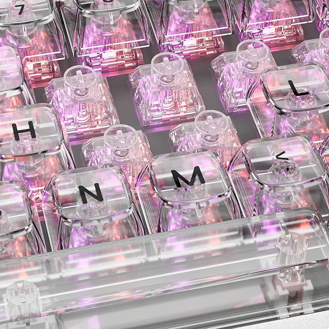 Kailh Box Jellyfish PRO Fully Transparent RGB Linear Mechanical Keyboard（Glass Jellyfish 72pcs）