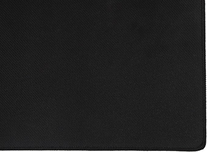 Mega Size Gaming Mouse Pad - Anti Slip Rubber Base - Stitched Edges - Large Desk Mat - 48" x 24" x 0.16" (Mega, All Black/No Logo)
