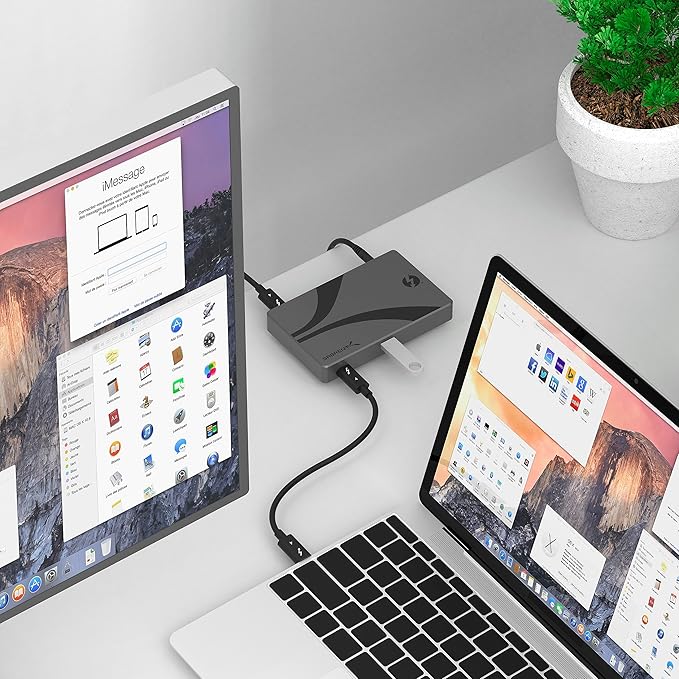 SABRENT Thunderbolt 4 Hub, 60W Charging USB-C Dock for Laptops, 3X TB4 + 1x USB-A, Supports Dual 4K@60Hz or 8K@60Hz Display, Certified TB4 Cable, macOS/Windows Compatible (HB-TBT4)