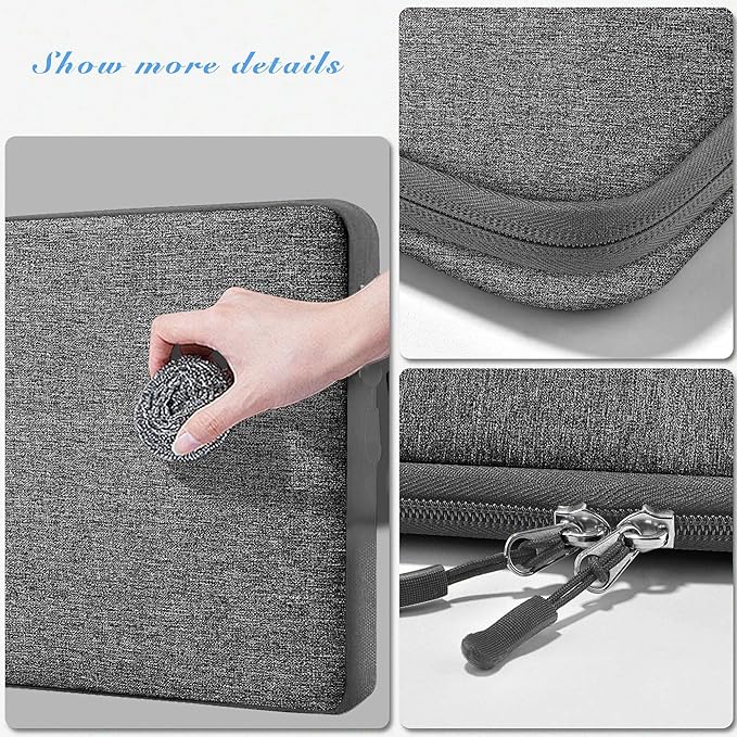 Hseok Laptop Case 13 Inch Sleeve Compatible with MacBook Neo 13, MacBook Air Pro 13 M5/M4/M3/M2/M1, iPad Pro Air 12.9" 13", XPS 13, Protective Computer Bag with Side Pocket & Dual Zippers,D02G05