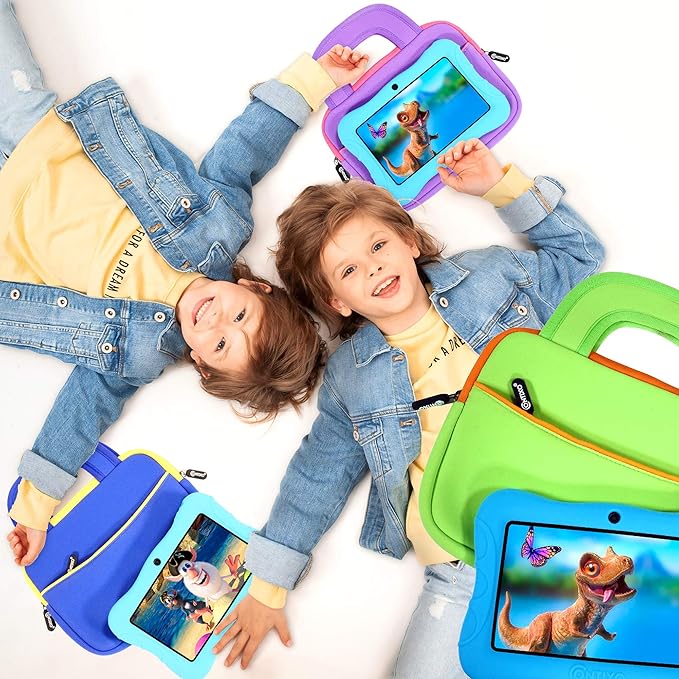 Contixo 10" Tablet Sleeve Bag - Compatible with K102 & K103 Kids Tablets, Shockproof & Water-Resistant Protective Carrying Case with Soft Lining - Dark Blue