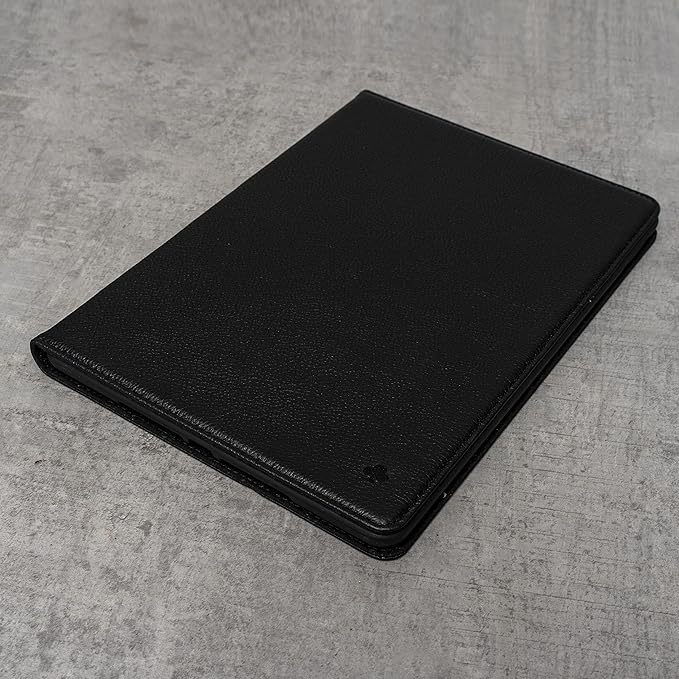 Porter Riley - Leather Case Compatible with iPad Pro 13" - M5 / M4 (2025/2024) Release. Premium Genuine Leather Stand/Cover/Flip Case (Pure Black)