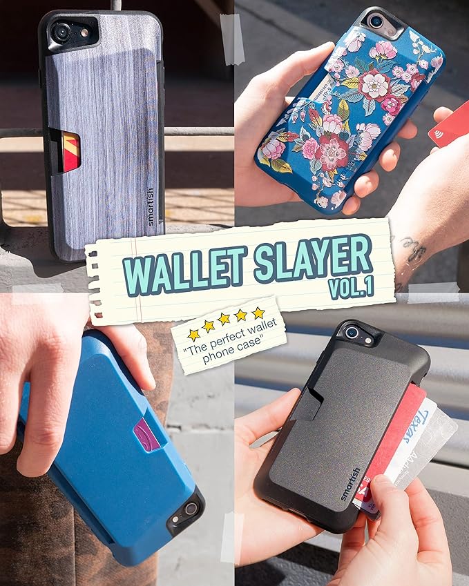 Smartish® iPhone 7/8 / SE Wallet Case - Wallet Slayer Vol. 1 [Slim + Protective] Credit Card Holder - Drop Tested Hidden Credit Card Slot Cover for Apple iPhone 7/8 / SE - Chef's Special