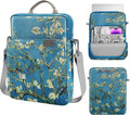 MoKo 15 Inch Laptop Sleeve Bag Fits New Mac Air 15" M5 2026, Mac Pro 14" M5/M5 Pro/M5 Max 2026, Galaxy Tab S9 Utra 14.6" 2023, Handle Carrying Case with Shoulder Strap, Apricot Flower