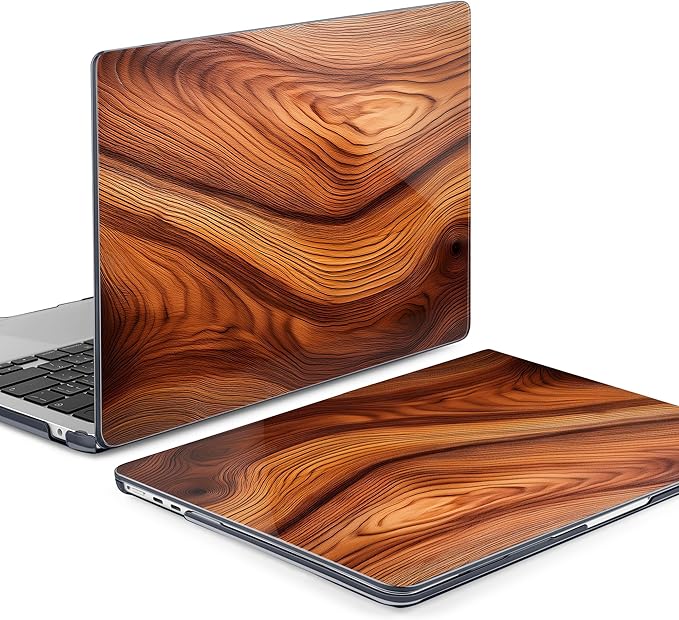 MEEgoodo Case for M5/M4/M3/M2 MacBook Air 15 inch Case 2026 2025 2024 2023, Laptop Shell Fit Model (A3448/A3241/A3114/A2941) for MacBook Air 15.3-inch, Tree Rings