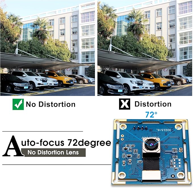 ELP 8MP USB Camera - Autofocus 4K PC & Raspberry Pi Mini UVC USB2.0 Webcam Board IMX179 Industrial Lightburn Camera for Laptop