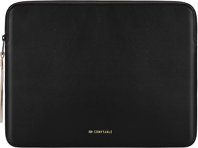 Comfyable Tablet Sleeve Compatible with iPad Air 13 inch M4 2026, iPad Pro 13" M5 with Magic Keyboard & Pencil Holder - PU Leather Bag Slim Protective Cover Case - Black Pebbled