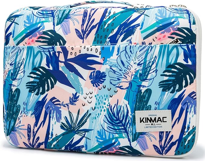 Kinmac 360° Heavy Duty Protective Laptop Sleeve Case Bag Cover with Handle for MacBook Air 13 inch,iPad Pro 13 inch and 13.3 inch HP,Dell,Lenovo,Asus,Acer Laptop (Sea Glass)