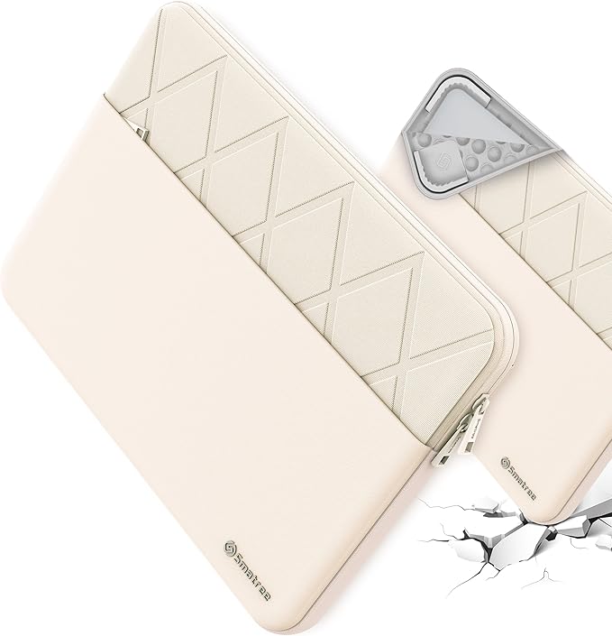 Smatree Laptop Sleeve for 16 inch Samsung Galaxy Book5/4/3 Pro, for Galaxy Book5/4/3 Pro 360, for GalaxyBook 4 Edge Copilot+PC, for GalaxyBook 4/3 Ultra, Laptop Case with Pocket, White (E613W)