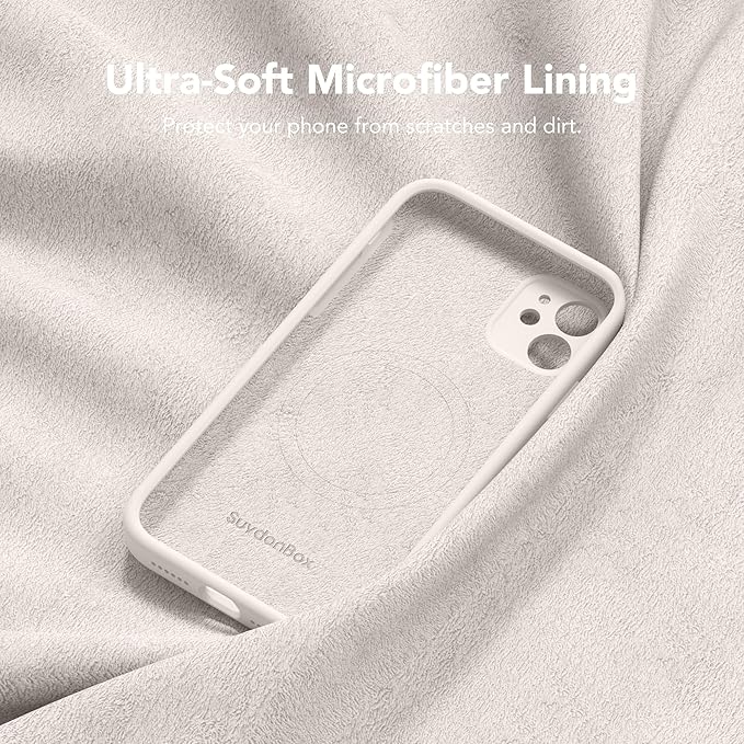 Magnetic for iPhone 11 Phone Case Silicone, Compatible with MagSafe, [Full Camera Protection][Screen Protector] Slim Shockproof Protective Case for iPhone 11 6.1", Stone