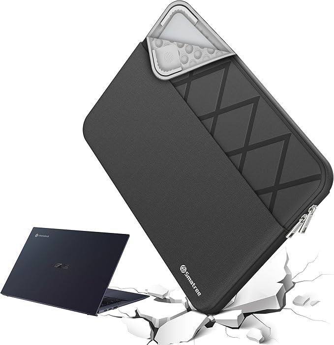 Smatree Laptop Sleeve for 13.4 inch ASUS ROG Flow X13(2023),Case with Pocket,YKK Zipper,Patented Shockproof Design(E408)