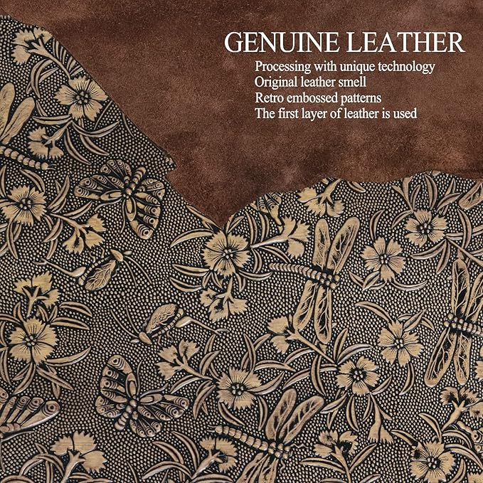 Gexmil Case for iPad Pro 11 Inch,4th/3rd/2nd/1st Generation(2022/2021/2020/2018) Genuine Leather Cover Anti Fingerprint,Cowhide Folio Cover Auto Sleep/Wake with Adjustable Stand,Butterfly Pattern
