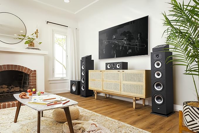 Polk Monitor XT90 Hi-Res Height Speaker Pair for 3D Sound Effect - Dolby Atmos-Certified, DTS:X and DTS Virtual:X Compatible, Surround Sound Speakers, 4" Dynamically Balanced Woofer, Midnight Black