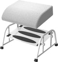 Under Desk Footrest with Memory Foam, Adjustable 10-Level Ergonomic Foot Rest for Office & Gaming Desk Accessories for Leg Rest, Reinforced Metal Frame, Non-Slip Base Extra Large（White 2 USE