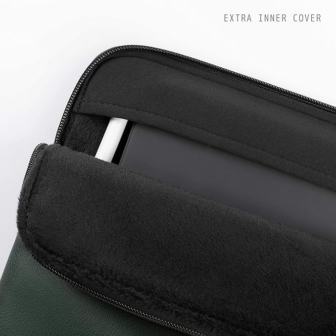 Comfyable Tablet Sleeve Compatible with iPad Air 13 inch M4 2026, iPad Pro 13" M5 with Magic Keyboard & Pencil Holder - PU Leather Bag Slim Protective Cover Case - Midnight Green