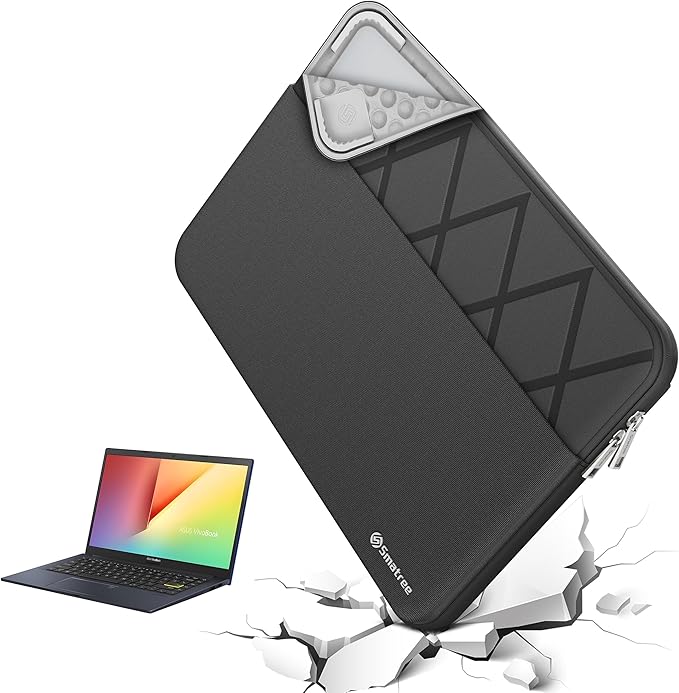 Smatree Laptop Sleeve for 14 inch ASUS Vivobook S 14 Flip OLED TP3402ZA/TN3402, for 14 inch ASUS Vivobook Pro 14 OLED M6400, Case with Accessory Pocket, YKK Zipper (E461)