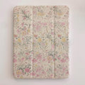 Adjustable Stand Hard PU Clear Back Folio Case for Apple Flowers Floral Pattern Refreshing Classic Vintage Pretty Chic Cute Lovely Girls Women (for iPad Air M4 13-Inch 8th Generation 2026)