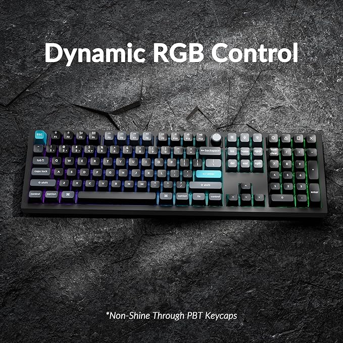 Keychron Q6 Ultra 8K Polling Rate Aluminum Wireless Mechanical Keyboard, 2.4 GHz/Bluetooth/Wired Full-Size Custom RGB, Hot-Swappable Silk POM Brown Switch for Mac Windows Linux - Black