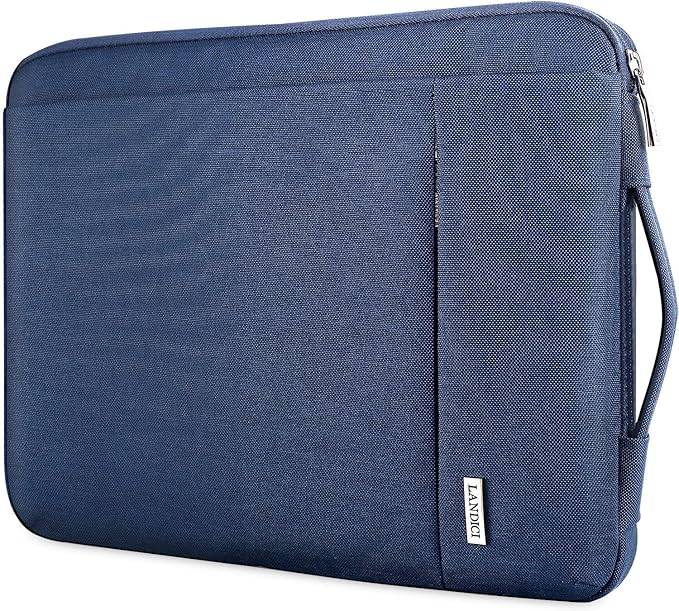 LANDICI 360° Protective Laptop Sleeve 11.6 Inch for Surface Pro 7 8 9/Laptop Go 2 3, MacBook Air 11, Small Computer Bag Carrying Case for 11-12 Inch Chromebook, Slim, Shockproof, Waterproof, Blue