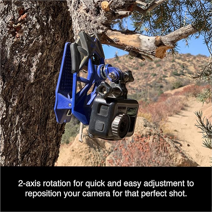 Dango Design Gripper Mount for GoPro/Osmo/Insta360 | Universal Helmet Clamp Mount for Action Cameras | Dirtbike, Motocross, Enduro, Motorcycle, and ATV Helmets | Action Orange