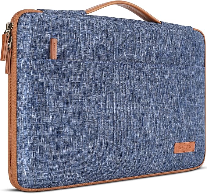 DOMISO 13.3 inch Laptop Case Sleeve Protective Cover Compatible with 14 inch MacBook Pro M4 M3 M2/MacBook Pro Max,13-13.3 inch Dell,Lenovo, HP,Waterproof Computer Cases Bag with Handle,Blue