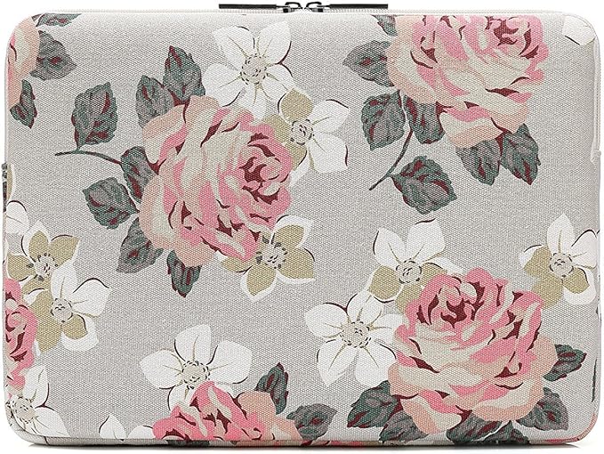 Canvaslife Pink Rose Laptop Sleeve 15 Inch 15 Case and 15.6 Laptop Bag