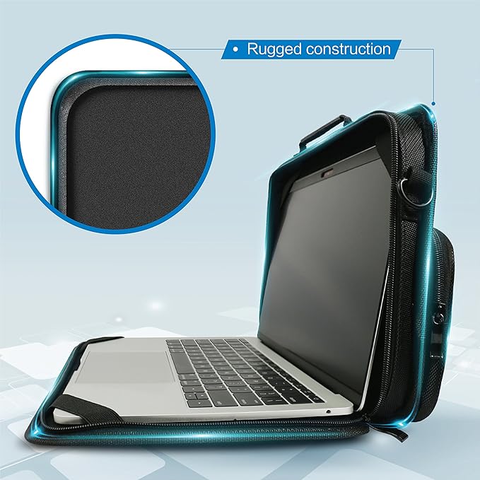 IBENZER 100 Pack Stay in 2.0 13 Inch Shockproof Protective Always On Laptop Sleeve Case for 13.3 MacBook, Chromebook, Surface, Ultrabook, Black LS-BPS-0113BK